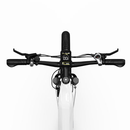 ONESPORT OT05 Electric Bike, 27.5' Aluminum Frame, 250W ANANDA Motor, 36V 18.2Ah Battery, 25km/h Max Speed, 60-120km Range, Oil Disc Brake, Shimano 7 Speed, Torque Sensor, 100kg Max Load - White