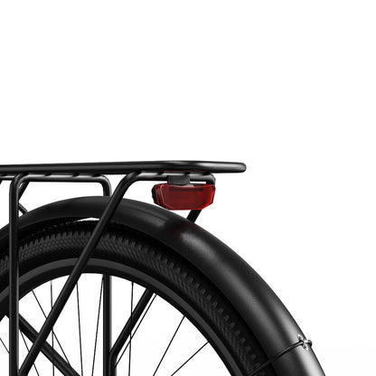 ONESPORT OT18 City Electric Bike, 26*2.35 inch wide Tires, 250W Motor 25km/h, 36V 14.4Ah Big Battery up to 100km Max Range,  Shimano 7-speed, Front Shock-absorbing fork, 25 Degree Climbing Bluetooth APP - Black