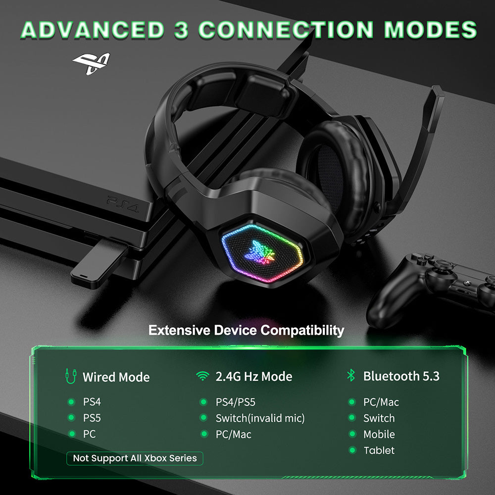 Auriculares inalámbricos para juegos ONIKUMA B100 2.4G con Bluetooth