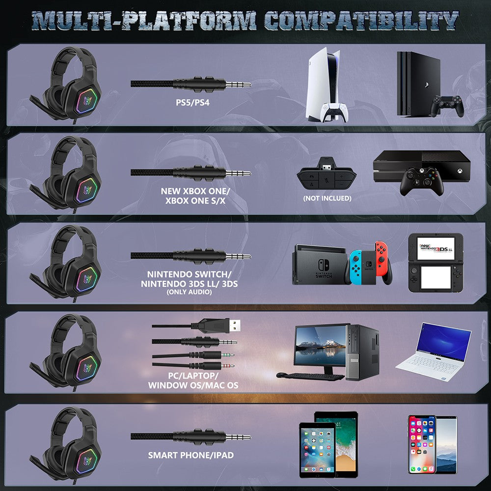 Auriculares con cable ONIKUMA K10 para videojuegos
