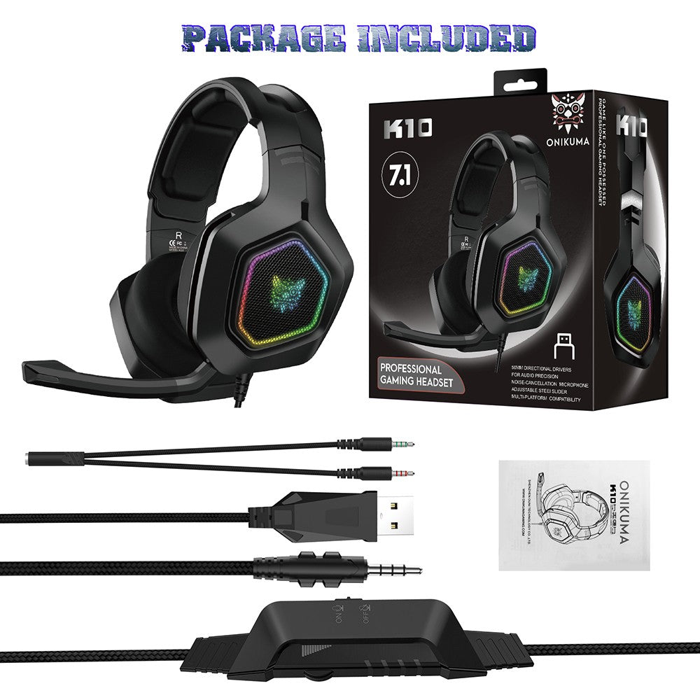 Auriculares con cable ONIKUMA K10 para videojuegos