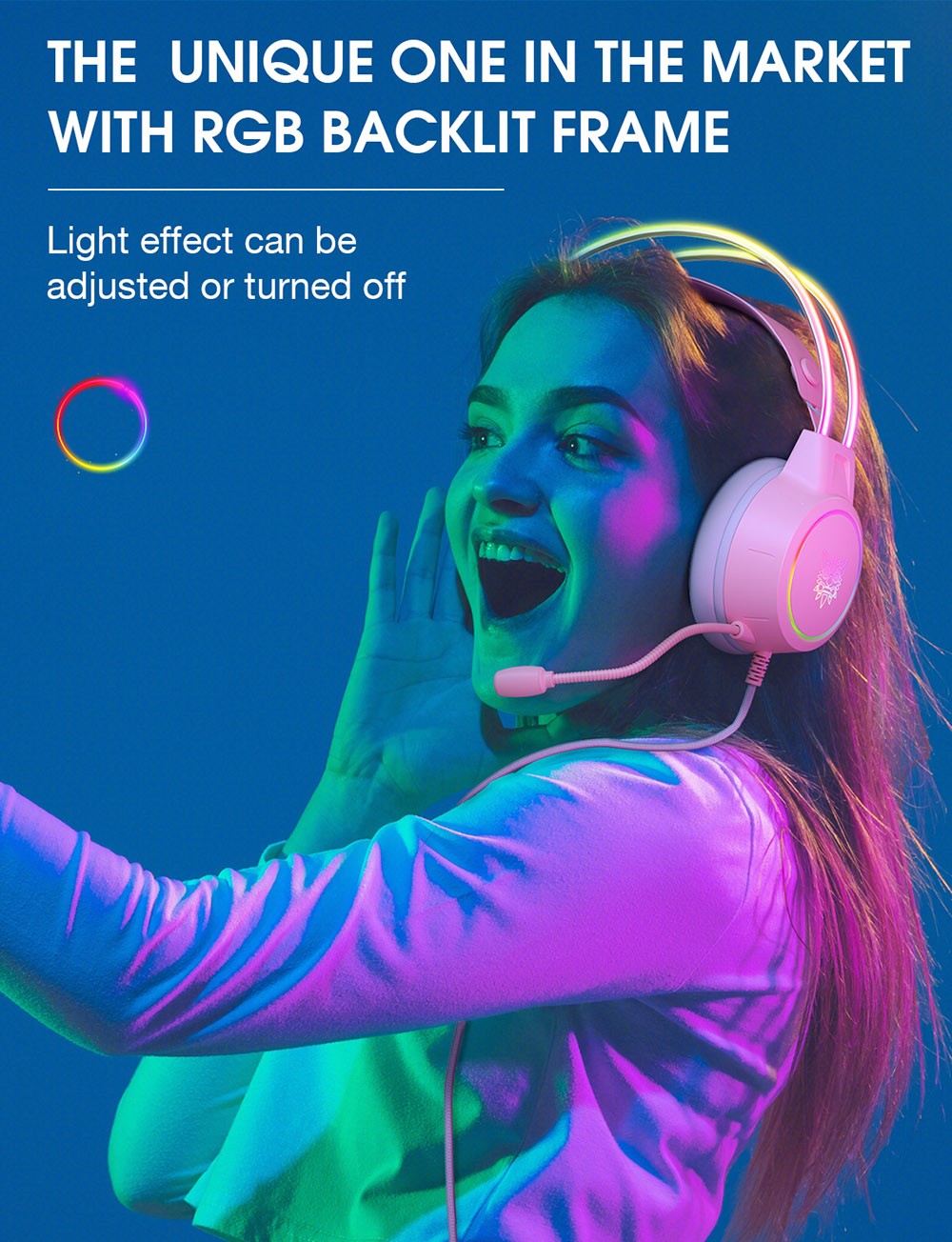 Auriculares para juegos con cable ONIKUMA X15 Pro - Rosa
