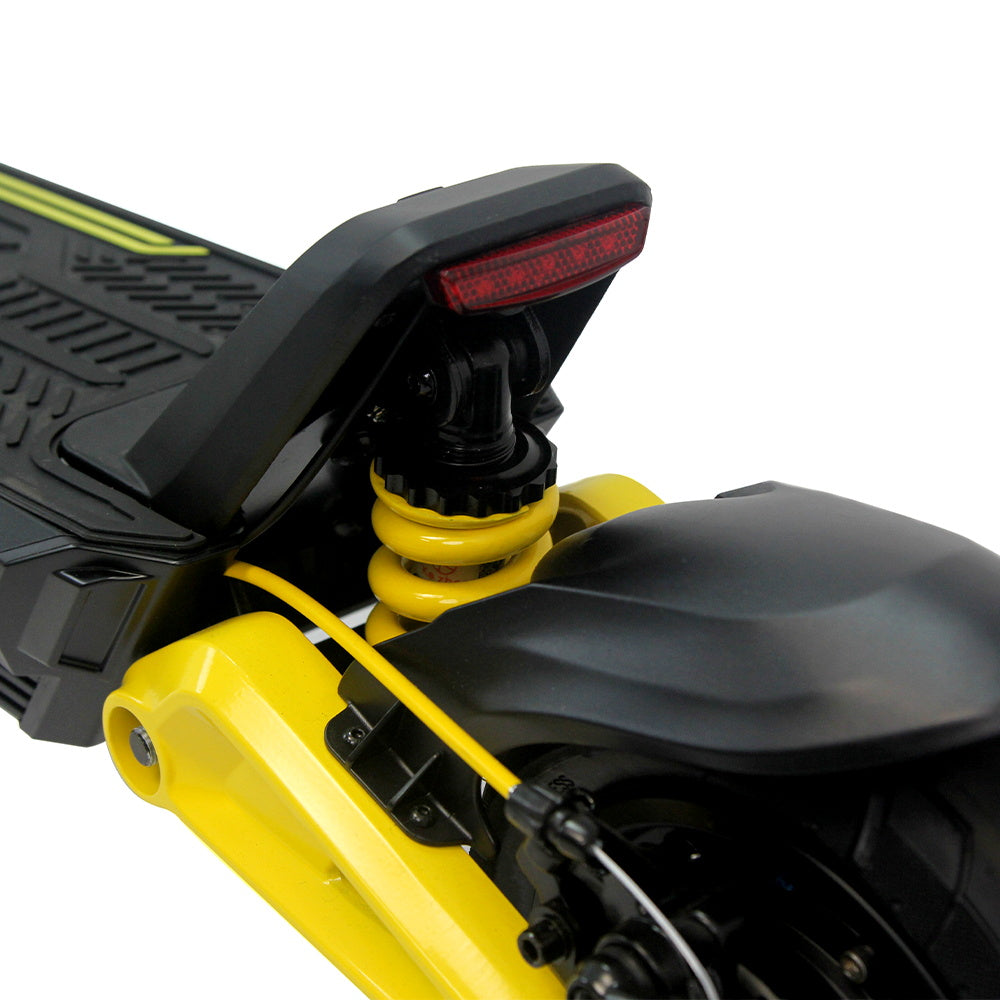 OOTD S10 Folding Electric Scooter 10 Inch Tires 1400W Motor 25km/h Max Speed 48V 20Ah Battery for 60-70km Range 120KG Max Load Disc Brake shock absorption IPX4  APP - Yellow