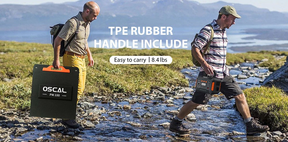 Blackview Oscal PM100 Foldable Solar Panel, IP65 Waterproof, with Type-C QC3.0, USB Output and 5-in-1 Cable