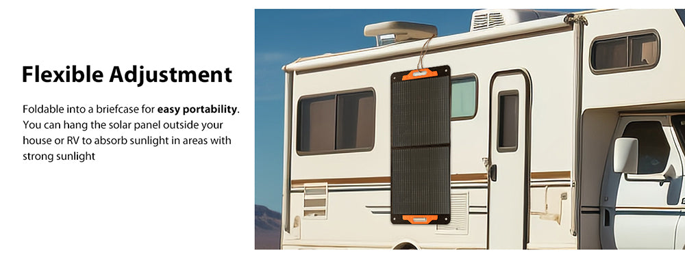 Blackview Oscal PM100 Foldable Solar Panel, IP65 Waterproof, with Type-C QC3.0, USB Output and 5-in-1 Cable