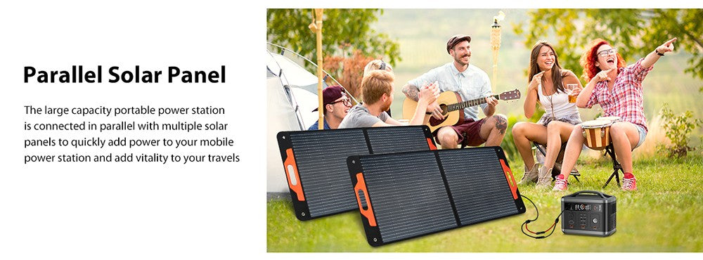 Blackview Oscal PM100 Foldable Solar Panel, IP65 Waterproof, with Type-C QC3.0, USB Output and 5-in-1 Cable