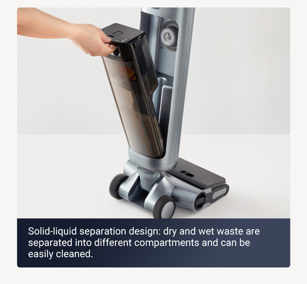 Aspiradora húmeda y seca OSOTEK H200 Horizon, autolimpieza automática, batería de 4000 mAh, depósito de agua limpia de 750 ml, ajuste inteligente de potencia, 35 minutos de autonomía, cepillo de rodillo más ancho.