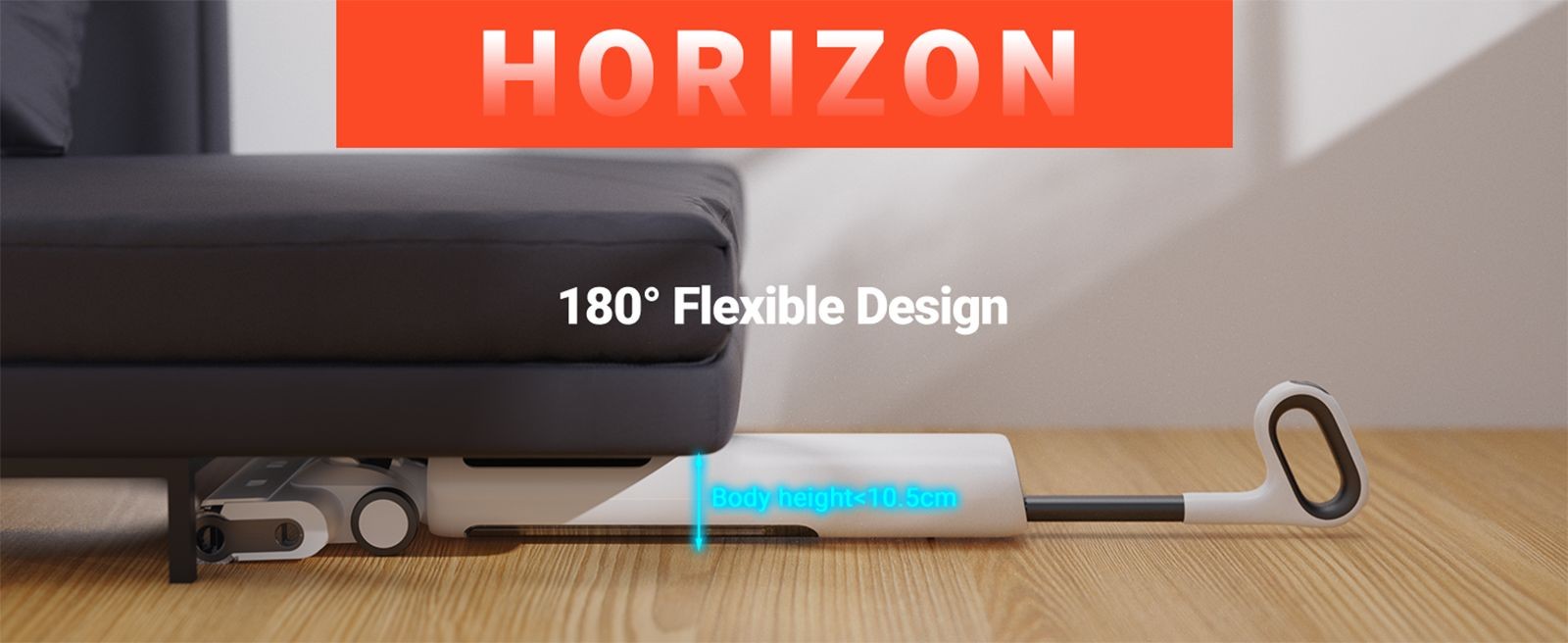 Aspiradora sin cable para limpieza en húmedo y seco OSOTEK H200 Lite, succión de 12500 Pa, reclinación horizontal de 180 grados, limpieza de bordes por ambos lados, depósito de agua limpia de 750 ml, pantalla LED, 30 minutos de autonomía.