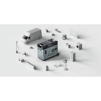 OUKITEL Abearl P5000 Portable Power Station, 5120Wh LiFePO4 Battery, 5x2200W AC Outlets (4000W Surge), Seamless UPS Battery Backup, 92% Inverter, 1800W Fast AC Charging, Dual 100W USB-C, 15 Outputs, MPPT Solar Generator for Outdoors Home, with Wheels