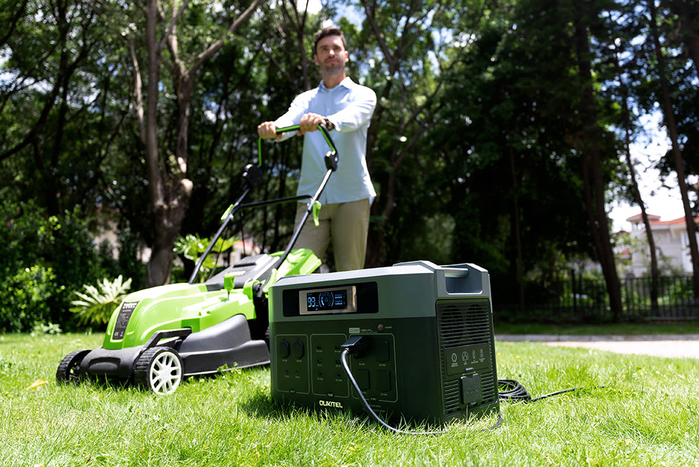 OUKITEL BP2000 Balcony Power Station, 2048Wh/640000mAh LiFePO4 Battery Solar Generator, 2200W AC Output, 2000W UPS, 1800W AC Charging, Expand Up to 7 Battery Packs, 15 Outputs, Compatible with 99% of Balcony Power Plants