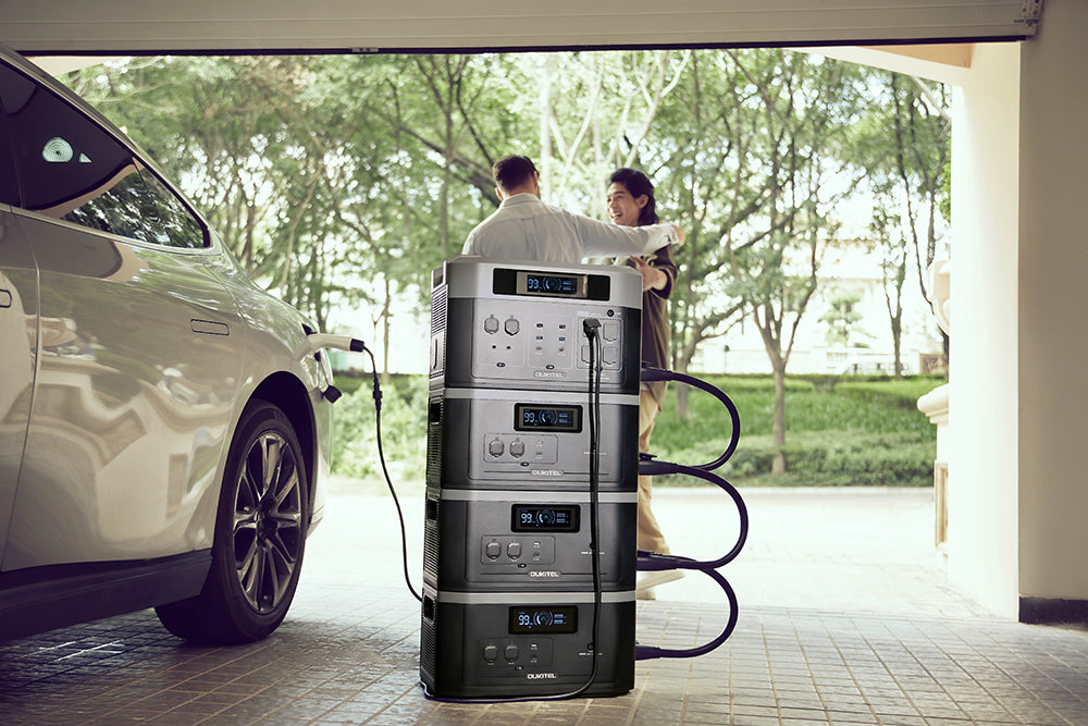 OUKITEL BP2000 Balcony Power Station, 2048Wh/640000mAh LiFePO4 Battery Solar Generator, 2200W AC Output, 2000W UPS, 1800W AC Charging, Expand Up to 7 Battery Packs, 15 Outputs, Compatible with 99% of Balcony Power Plants