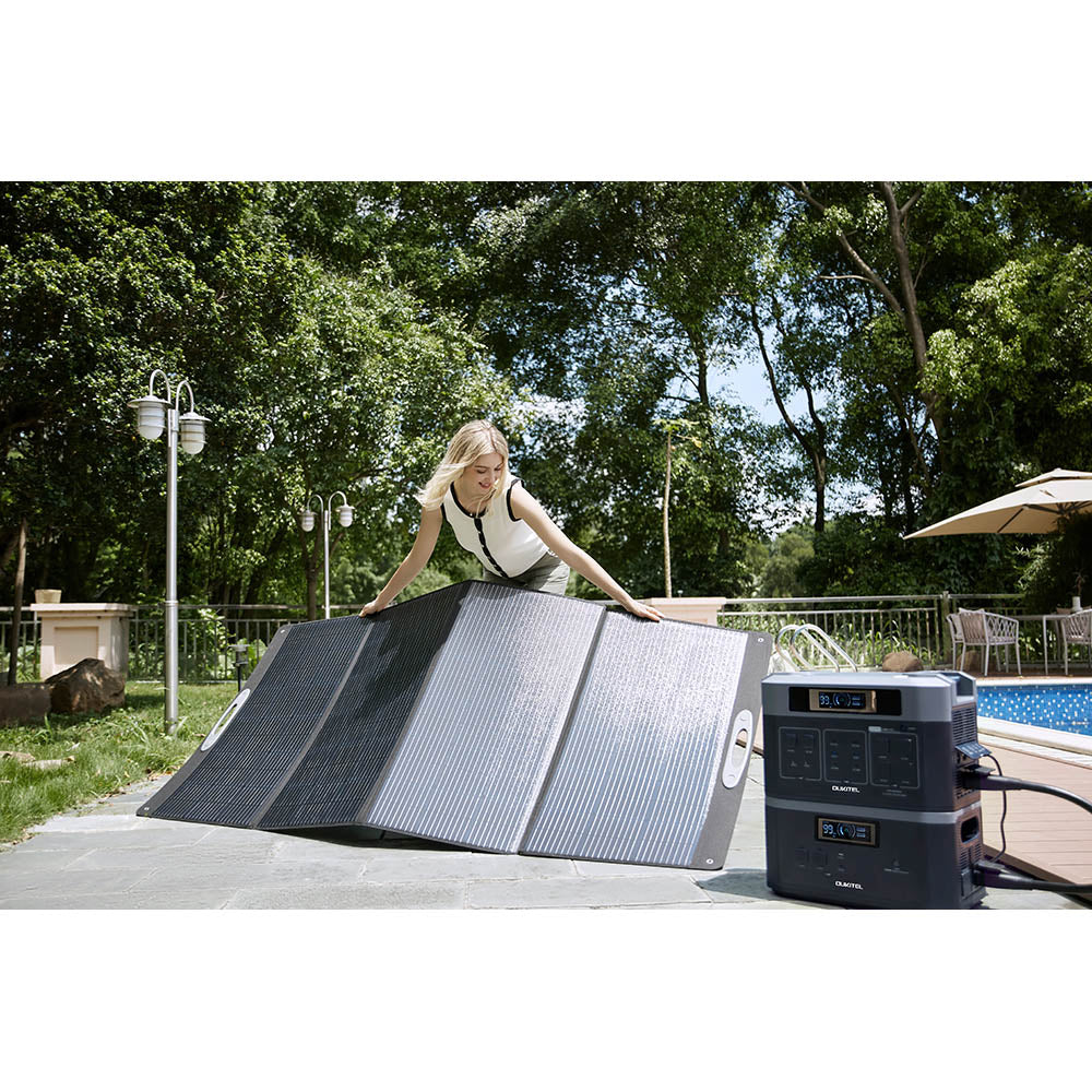 (Free Gift MC4 Cable) OUKITEL BP2000 Balcony Power Station, 2048Wh/640000mAh LiFePO4 Battery Solar Generator, 2200W AC Output, 2000W UPS, 1800W AC Charging, Expand Up to 7 Battery Packs, 15 Outputs, Compatible with 99% of Balcony Power Plants