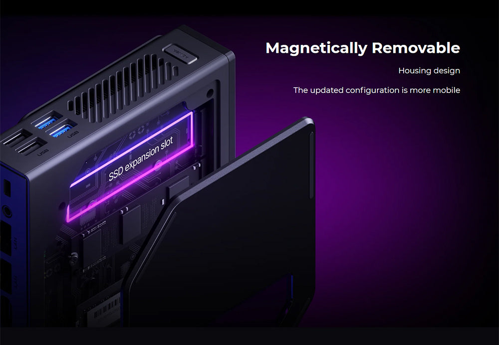 (2024 Upgraded Version) OUVIS S1 Mini PC with LCD Screen RGB Light, Intel Alder Lake N95 4 Cores Up to 3.4GHz, 16GB RAM 512GB SSD, 2*HDMI 2.0 4K HD Dual Display, WiFi 5 Bluetooth 4.2, 2*USB 3.0 2*USB 2.0 2*RJ45 - EU Plug