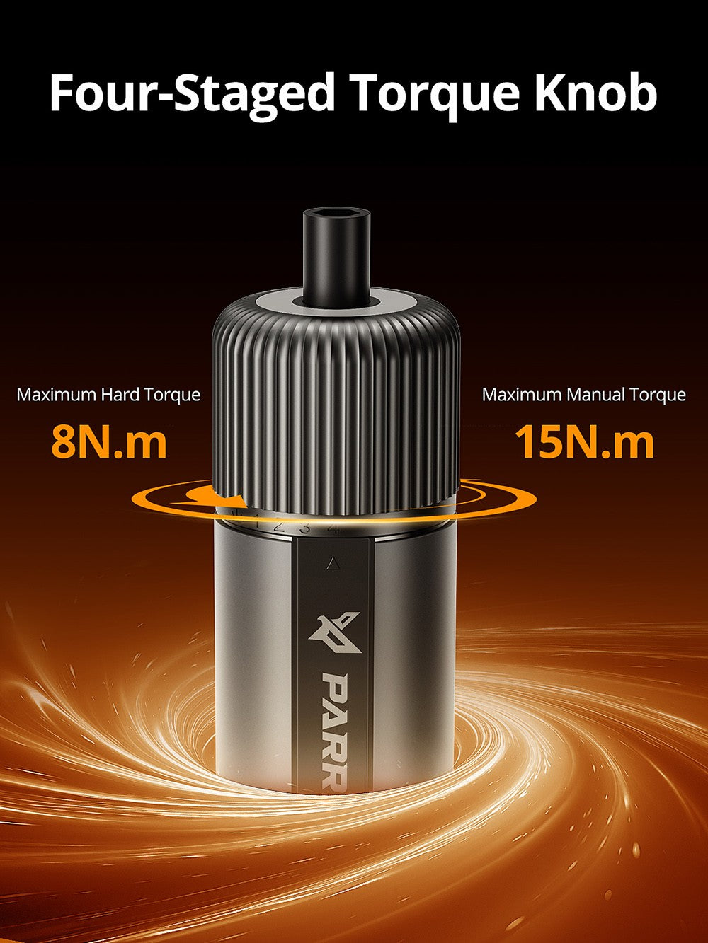 Parrior S121 4V Electric Cordless Screwdriver, Max 8N.m High Torque with 4 Control Level, Rechargeable 2200mAh Large Battery, LED Work Light, 260RPM Speed