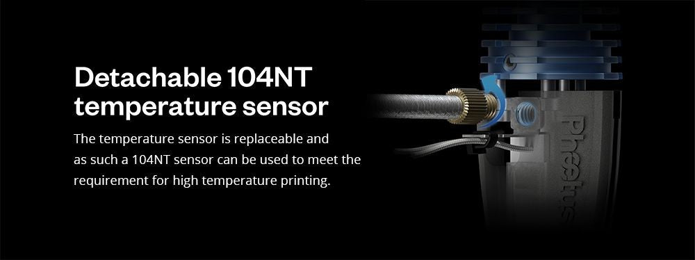 Phaetus Rapido 2.0 UHF Hotend, max. Drucktemperatur 350 °C, kompatibel mit thermoplastischen Filamenten und Verbundwerkstoffen – Blau