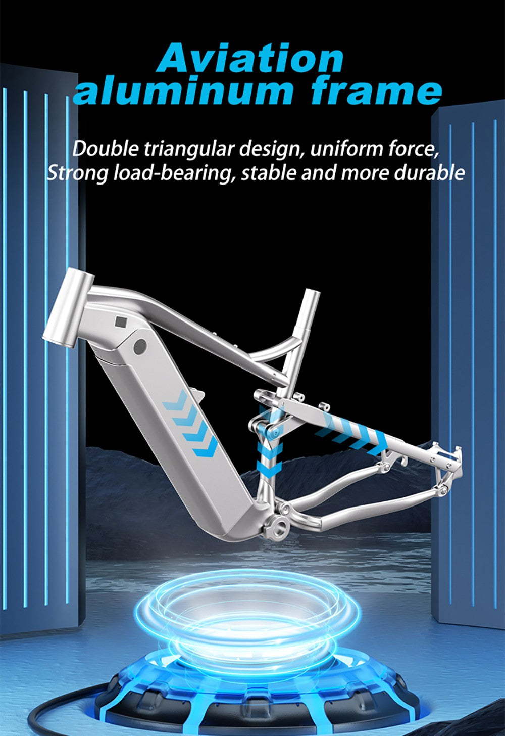 Bicicleta eléctrica PULUMA PH001, motor de 500 W, batería de 48 V 20 Ah, neumáticos de 27,5 x 2,8 pulgadas, velocidad máxima de 40 km/h, autonomía de 150 km, frenos de aceite hidráulicos, horquilla con amortiguador, desviador de 9 velocidades, pantalla LCD - Negro Azul