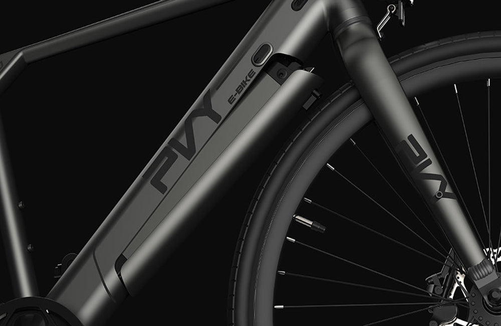 Bicicleta eléctrica PVY P30, neumático de 27,5 x 2,1 pulgadas, motor de 500 W, sensor de par de 50 N.m, batería de 36 V y 13,5 Ah, autonomía máxima de 100 km, freno de disco hidráulico, SHIMANO de 9 velocidades, aleación de aluminio, IP66 a prueba de agua - Gris.