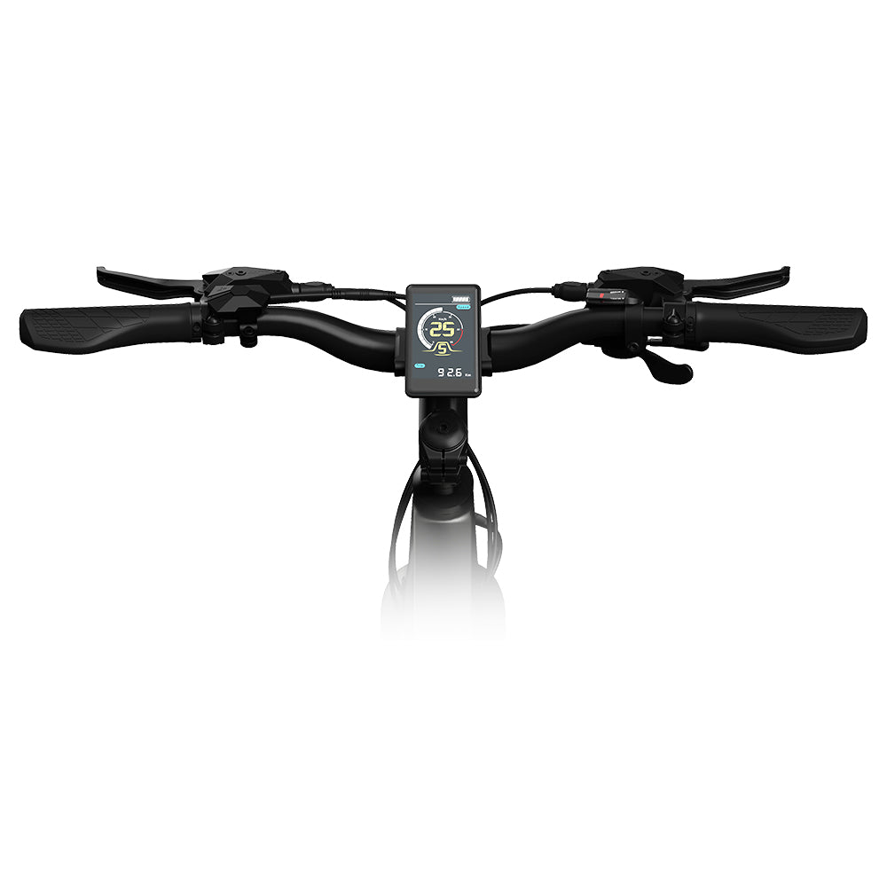 Bicicleta eléctrica PVY P30, neumático de 27,5 x 2,1 pulgadas, motor de 500 W, sensor de par de 50 N.m, batería de 36 V y 13,5 Ah, autonomía máxima de 100 km, freno de disco hidráulico, SHIMANO de 9 velocidades, aleación de aluminio, IP66 a prueba de agua - Gris.