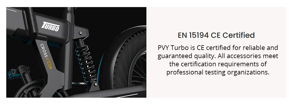 PVY Turbo Electric Bike, 250W Motor, 48V 13Ah Battery, 20*4.0 inch Fat Tires, 25km/h Max Speed, 100km Range, Shimano 7-Speed, Mechanical Disc Brake, Front Suspension Fork & Rear Mechanical Shock Absorber