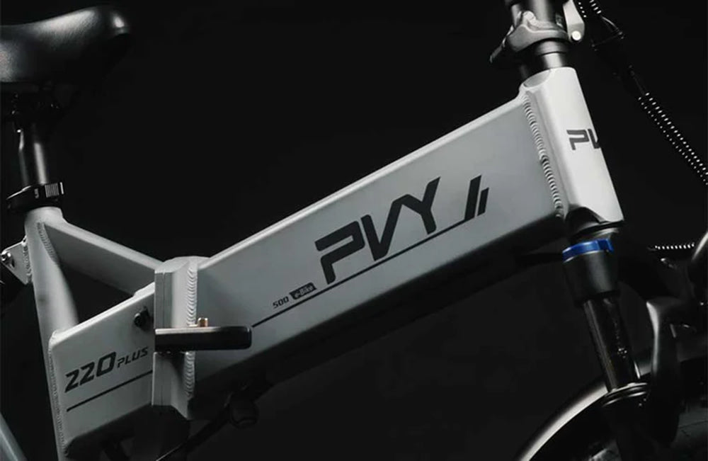 Bicicleta eléctrica plegable PVY Z20 Plus de 1000 W, neumático ancho 20*4.0, batería de 48 V y 16,5 Ah, autonomía de 80-120 km, cambio Shimano de 7 velocidades, horquilla de suspensión bloqueable y amortiguador trasero, freno hidráulico, pantalla LCD a color, carga máxima de 150 kg - Verde
