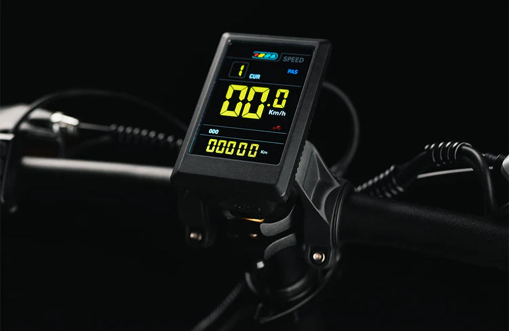 Bicicleta eléctrica plegable PVY Z20 Plus de 1000 W, neumático ancho 20*4.0, batería de 48 V y 16,5 Ah, autonomía de 80-120 km, cambio Shimano de 7 velocidades, horquilla de suspensión bloqueable y amortiguador trasero, freno hidráulico, pantalla LCD a color, carga máxima de 150 kg - Verde