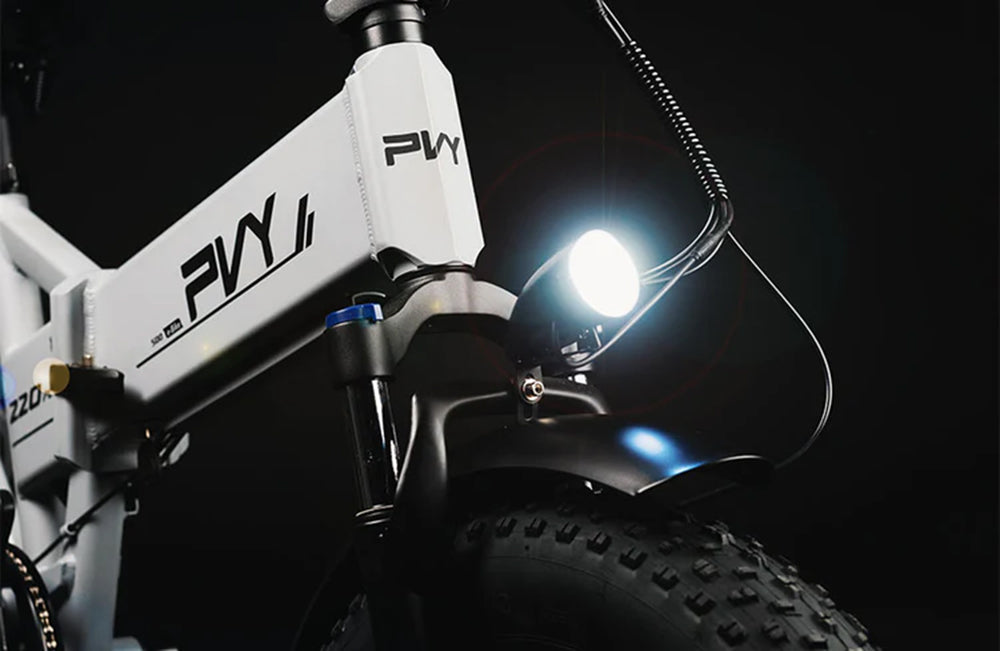 Bicicleta eléctrica plegable PVY Z20 Plus de 1000 W, neumático ancho 20*4.0, batería de 48 V y 16,5 Ah, autonomía de 80-120 km, cambio Shimano de 7 velocidades, horquilla de suspensión bloqueable y amortiguador trasero, freno hidráulico, pantalla LCD a color, carga máxima de 150 kg - Verde