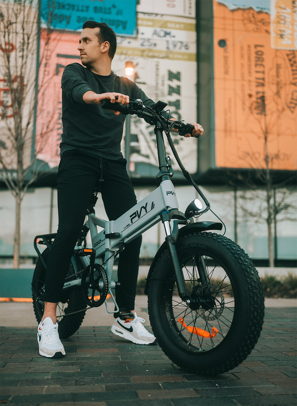 Bicicleta eléctrica plegable PVY Z20 Plus, neumáticos gruesos de 20*4.0 pulgadas, motor de 1000 W, velocidad de 50 km/h, batería de 48 V y 16,5 Ah, autonomía de 80-120 km, carga máxima de 150 kg, bicicleta de montaña eléctrica Shimano de 7 velocidades - Caqui