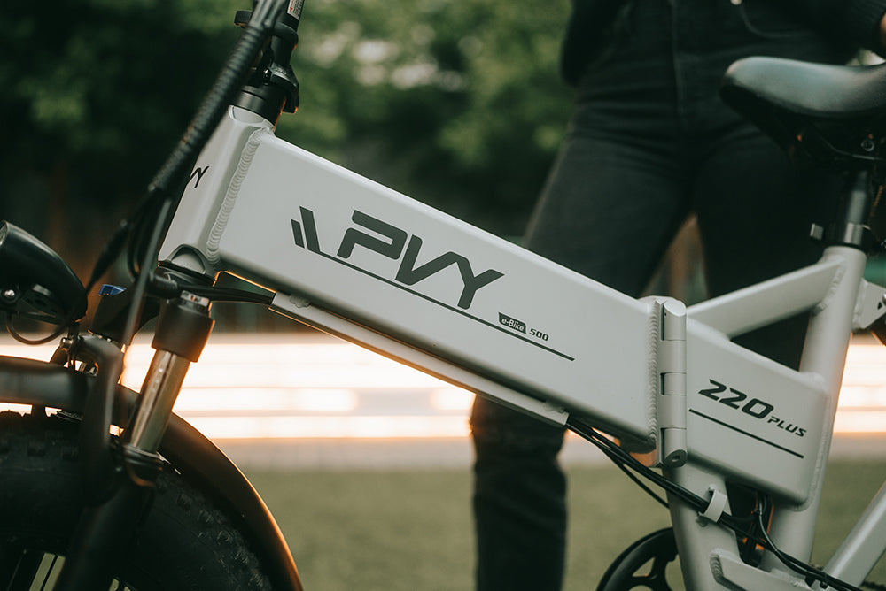 Bicicleta eléctrica plegable PVY Z20 Plus, neumáticos gruesos de 20*4.0 pulgadas, motor de 1000 W, velocidad de 50 km/h, batería de 48 V y 16,5 Ah, autonomía de 80-120 km, carga máxima de 150 kg, bicicleta de montaña eléctrica Shimano de 7 velocidades - Caqui