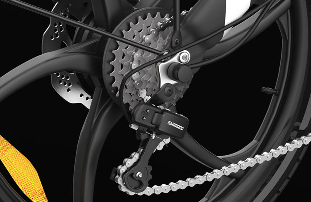 Bicicleta Eléctrica PVY Z20 Pro, Rueda de 20 Pulgadas, Motor de Buje de 250W, Velocidad Máxima 25 km/h, Batería Extraíble de 36V 10.4Ah, Autonomía de 80-100 km, Pantalla LCD - Gris