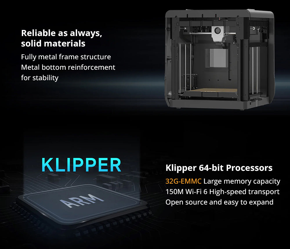 Impresora 3D QIDI Tech Q1 Pro, Doble Motor Z, Cámara Calefactada a 60℃, Impresión a 350°C, Extrusor Trimétalico, Nivelación Automática, Alta Velocidad ≤600mm/s, Procesador de 64 bits, Detección de Filamento, 245x245x240mm