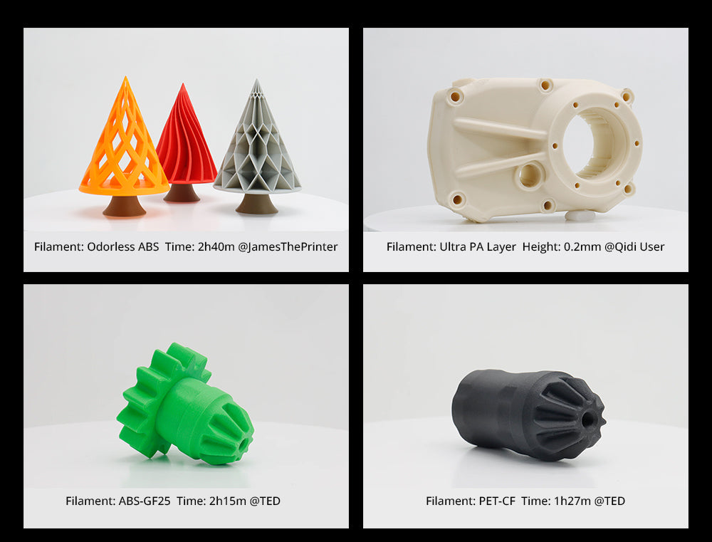 Impresora 3D QIDI Tech Q1 Pro, Doble Motor Z, Cámara Calefactada a 60℃, Impresión a 350°C, Extrusor Trimétalico, Nivelación Automática, Alta Velocidad ≤600mm/s, Procesador de 64 bits, Detección de Filamento, 245x245x240mm