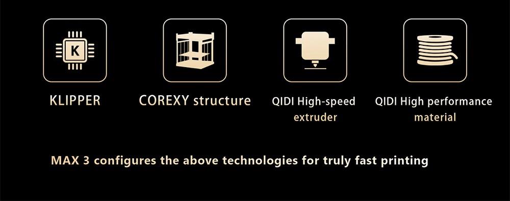 Impresora 3D QIDI TECH X-Max 3, Nivelación Automática, Velocidad de Impresión 600mm/s, Placa HF Flexible, Ventilador de Circulación de Cámara, Detección de Filamento, Caja Secadora, 325*325*315mm