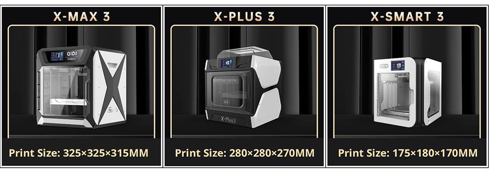 Impresora 3D QIDI TECH X-Max 3, Nivelación Automática, Velocidad de Impresión 600mm/s, Placa HF Flexible, Ventilador de Circulación de Cámara, Detección de Filamento, Caja Secadora, 325*325*315mm