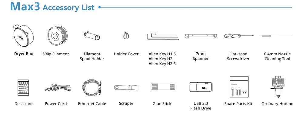 Impresora 3D QIDI TECH X-Max 3, Nivelación Automática, Velocidad de Impresión 600mm/s, Placa HF Flexible, Ventilador de Circulación de Cámara, Detección de Filamento, Caja Secadora, 325*325*315mm