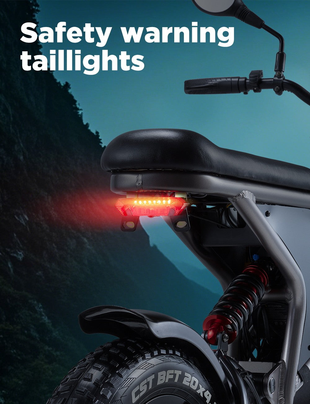 RANDRIDE DM711 Electric Bike, 1000W*2 Motor, 48V 20Ah Battery, 20*4.0 inch Fat Tires, 45km/h Max Speed, 60km Range, Shimano Mechanical Brake, Dual Shock Suspension, LCD Display, 7 Speed