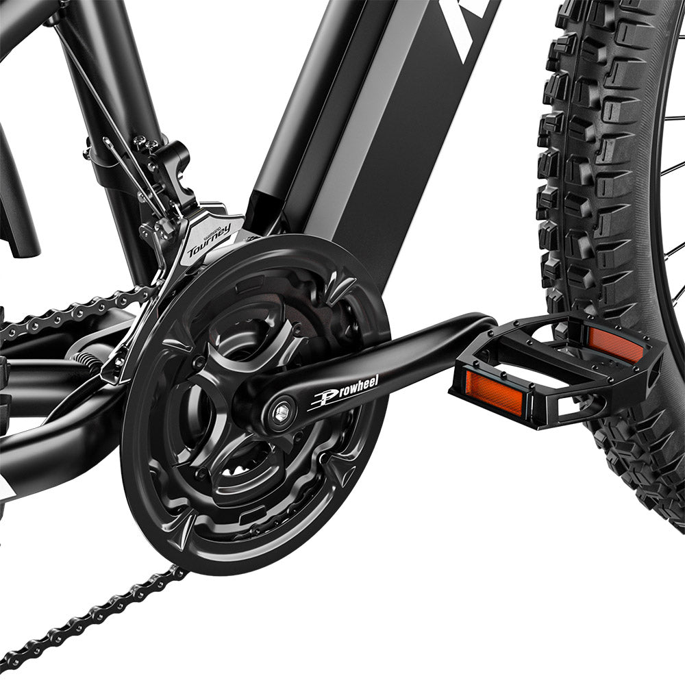 RANDRIDE YG90B Electric Bike 1000W Motor 45km/h Max Speed 48V 17Ah Removable battery 80-90KM Max Range 27.5*2.4'' CST Tires 120kg Load Shimano 21 Gears Hydraulic brake - Black &amp; Red