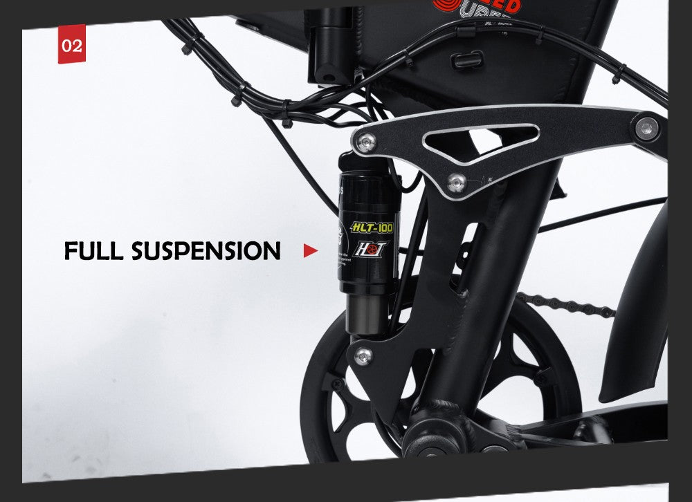 RANDRIDE YX20 Electric Bike 1000W Motor 45km/h Max Speed 48V 17Ah Battery 80-90km Max Range 20*4.0'' One-Wheel Fat Tires 150kg Load Shimano 7-Speed Gear