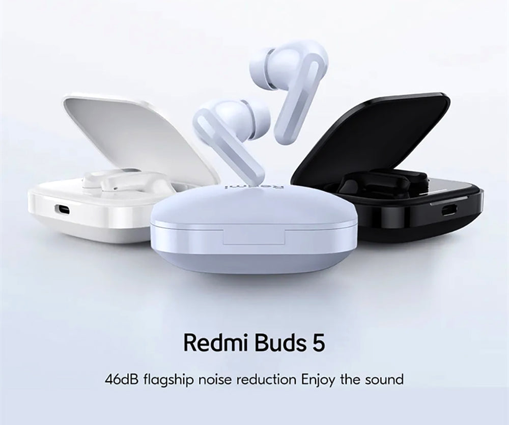 Auriculares inalámbricos Redmi Buds 5 TWS, cancelación de ruido ANC de 46 dB, 4 modos de ecualización, Bluetooth 5.3, versión china - Blanco
