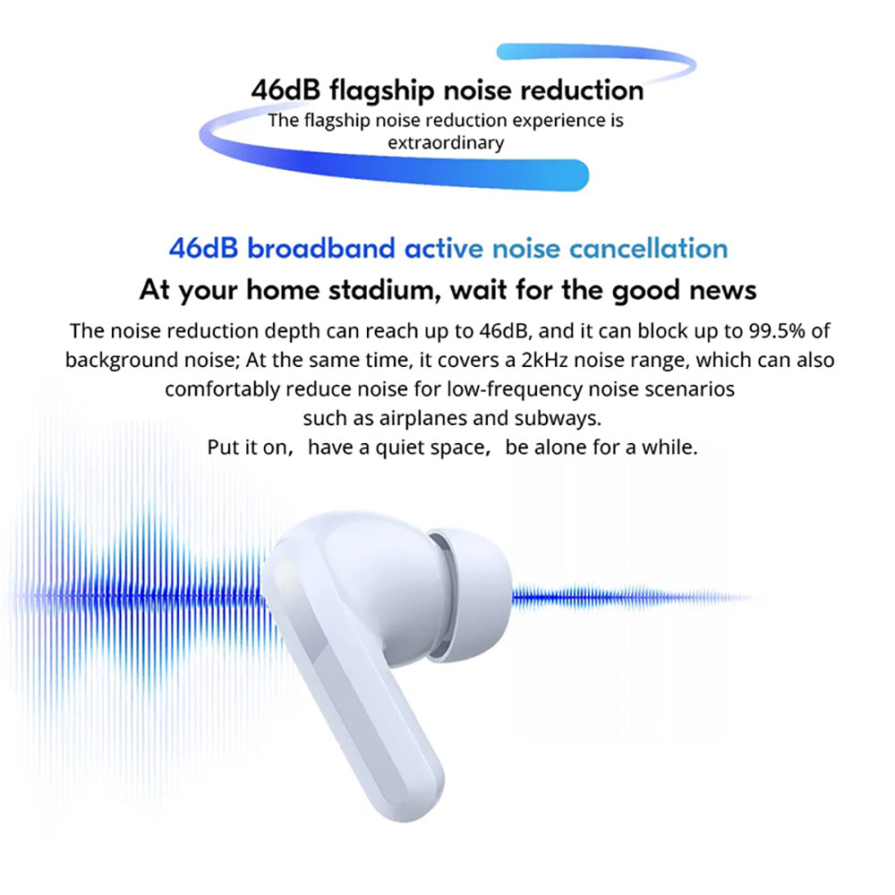 Auriculares inalámbricos Redmi Buds 5 TWS, cancelación de ruido ANC de 46 dB, 4 modos de ecualización, Bluetooth 5.3, versión china - Blanco