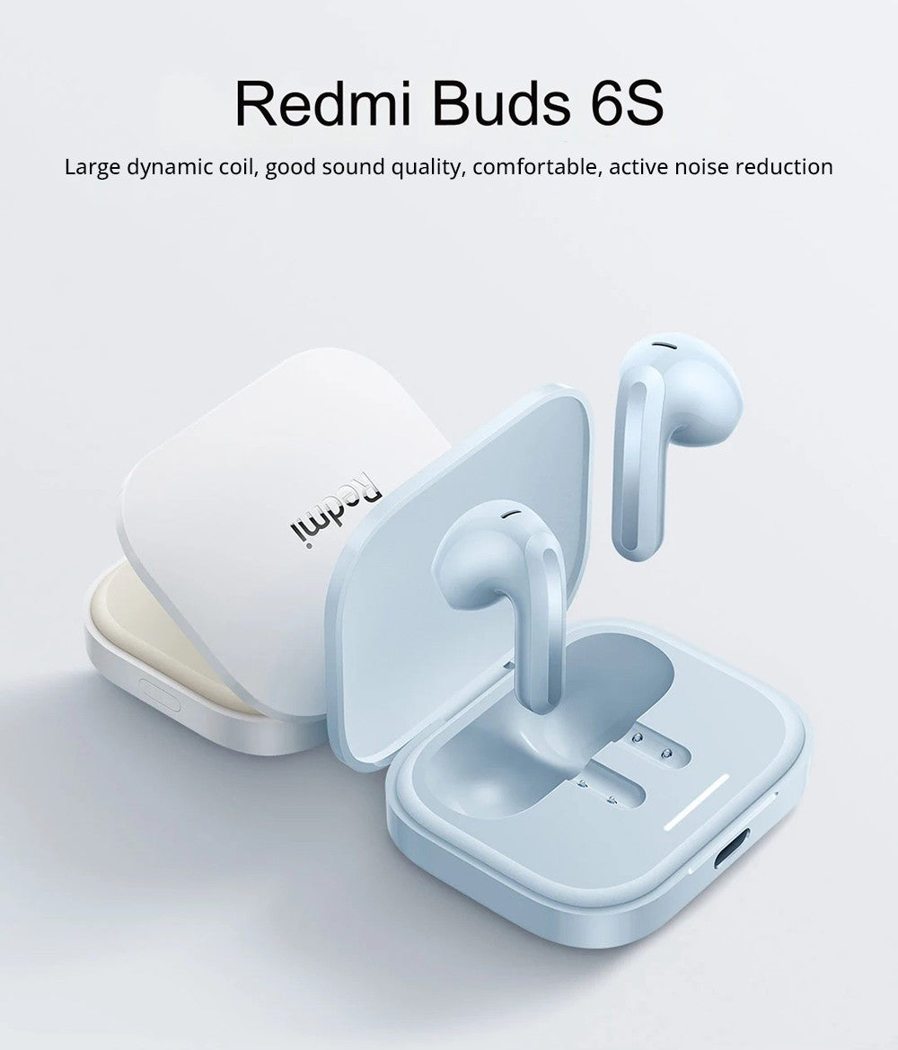 Redmi Buds 6S Auriculares semi-intraurales, cancelación activa de ruido, Bluetooth 5.3 - Azul