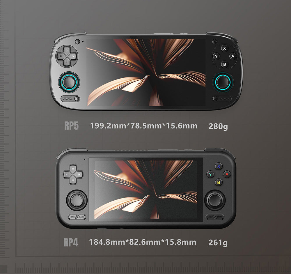 Retroid Pocket 5 Game Console, Android 13, 5.5-inch 1080p AMOLED Screen, 8GB LPDDR4x RAM 128GB UFS 3.1 Storage, WiFi 6 Bluetooth 5.1, 5000mAh Battery - Black