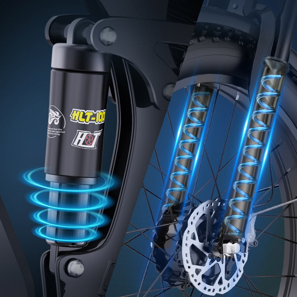 Ridstar E26 Pro Elektrofahrrad, 2 x 1000-W-Motor, 48-V-23-Ah-Akku, 26 x 4 Zoll Fatbike-Reifen, 49 km/h Höchstgeschwindigkeit, 75 km Reichweite, hydraulische Doppelbremse, Vollfederung, Shimano 7-Gang-Schaltung