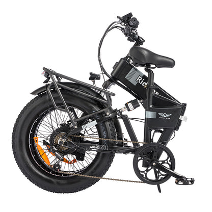Ridstar H20 Folding Electric Bike, 1000W Motor, 48V 15AH Battery, 20*4.0inch Fat Tires, 45km/h Max Speed, 80km Max Range, Shimano 7-speed, Dual Disc Brakes, Front &amp; Rear Dual Hydraulic Suspension