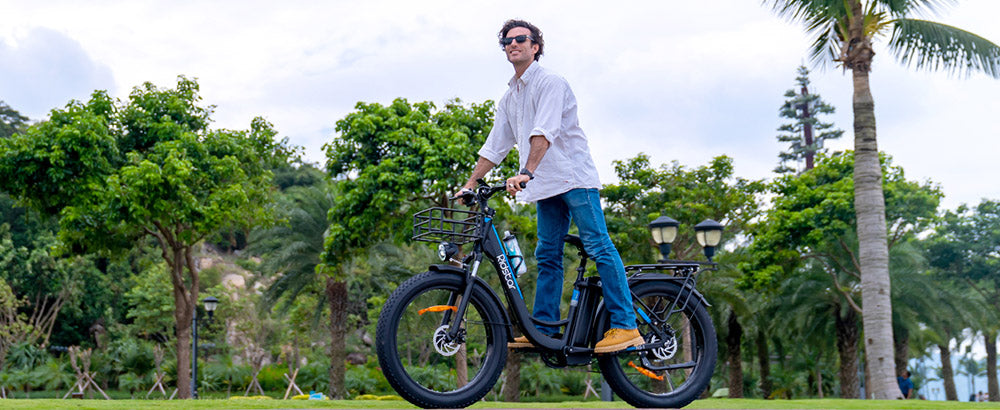 Ridstar MN26 Elektrofahrrad, 750-W-Motor, 26 x 4,0 Zoll Fatbike-Reifen, 48-V-20-Ah-Akku, 58 km/h Höchstgeschwindigkeit, 90 km maximale Reichweite, Shimano 7-Gang-Schaltung, mechanische Scheibenbremse