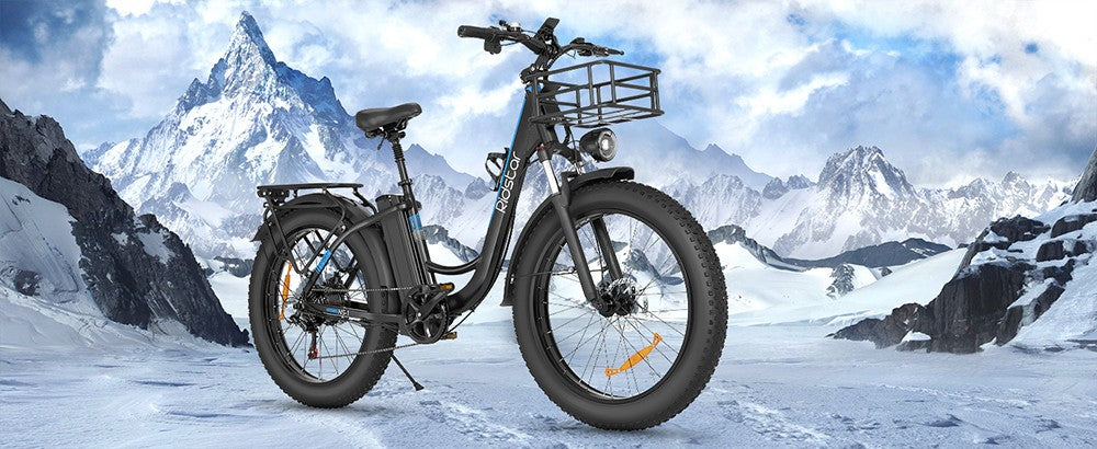 Ridstar MN26 Elektrofahrrad, 750-W-Motor, 26 x 4,0 Zoll Fatbike-Reifen, 48-V-20-Ah-Akku, 58 km/h Höchstgeschwindigkeit, 90 km maximale Reichweite, Shimano 7-Gang-Schaltung, mechanische Scheibenbremse