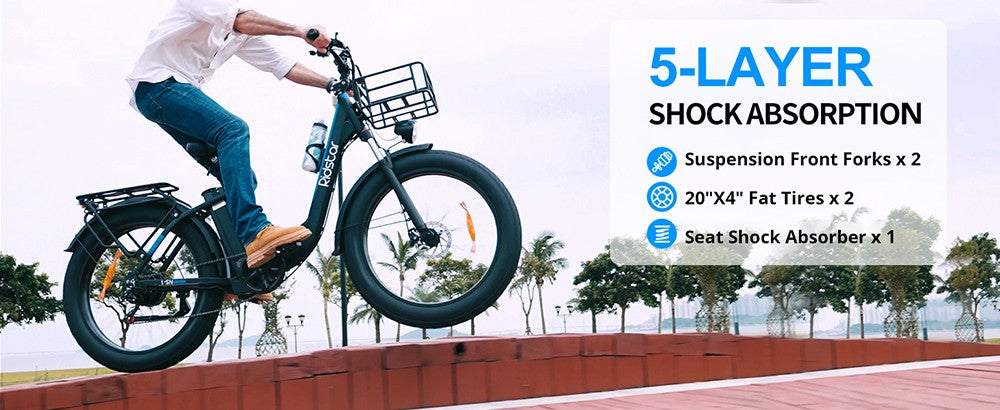 Ridstar MN26 Elektrofahrrad, 750-W-Motor, 26 x 4,0 Zoll Fatbike-Reifen, 48-V-20-Ah-Akku, 58 km/h Höchstgeschwindigkeit, 90 km maximale Reichweite, Shimano 7-Gang-Schaltung, mechanische Scheibenbremse
