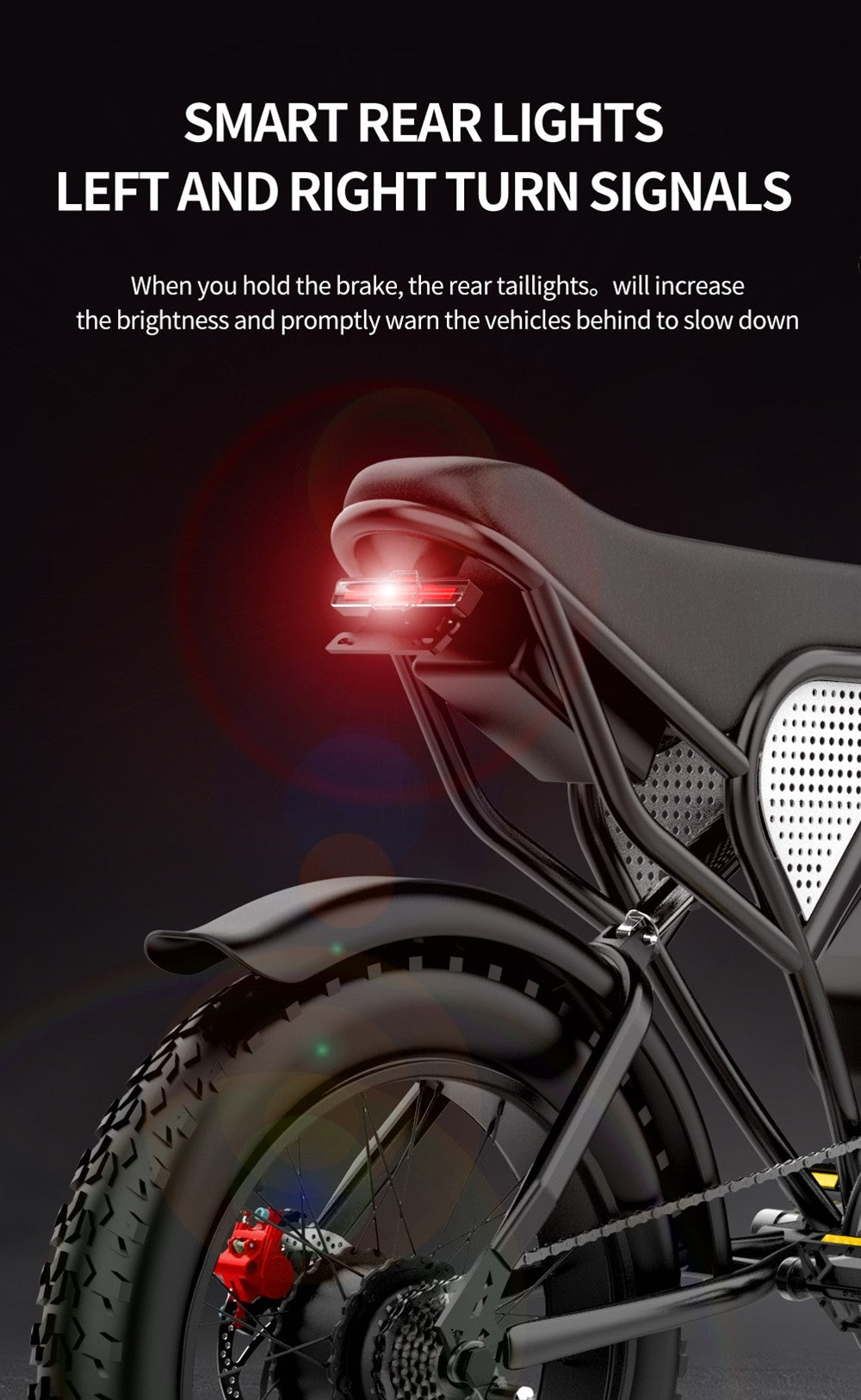 Bicicleta eléctrica Ridstar Q20, motor sin escobillas de 1000 W, neumáticos gruesos de 20 x 4 pulgadas, batería extraíble de 48 V y 20 Ah, velocidad máxima de 30 mph, autonomía máxima de 75 millas, freno de disco hidráulico.