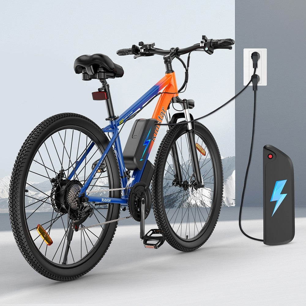 Ridstar S29 Elektrofahrrad, 29 x 2,0 Zoll Reifen, 1000-W-Motor, 48-V-15-Ah-Akku, 50 km/h Höchstgeschwindigkeit, 80 km maximale Reichweite, mechanische Scheibenbremsen, Shimano 21-Gang-Schaltung