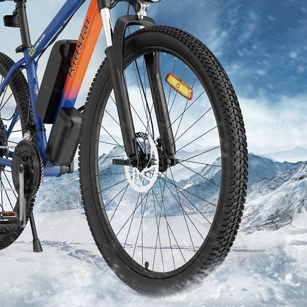 Ridstar S29 Elektrofahrrad, 29 x 2,0 Zoll Reifen, 1000-W-Motor, 48-V-15-Ah-Akku, 50 km/h Höchstgeschwindigkeit, 80 km maximale Reichweite, mechanische Scheibenbremsen, Shimano 21-Gang-Schaltung