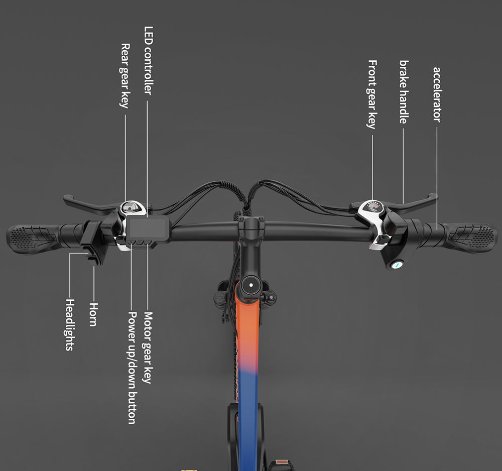 Ridstar S29 Elektrofahrrad, 29 x 2,0 Zoll Reifen, 1000-W-Motor, 48-V-15-Ah-Akku, 50 km/h Höchstgeschwindigkeit, 80 km maximale Reichweite, mechanische Scheibenbremsen, Shimano 21-Gang-Schaltung